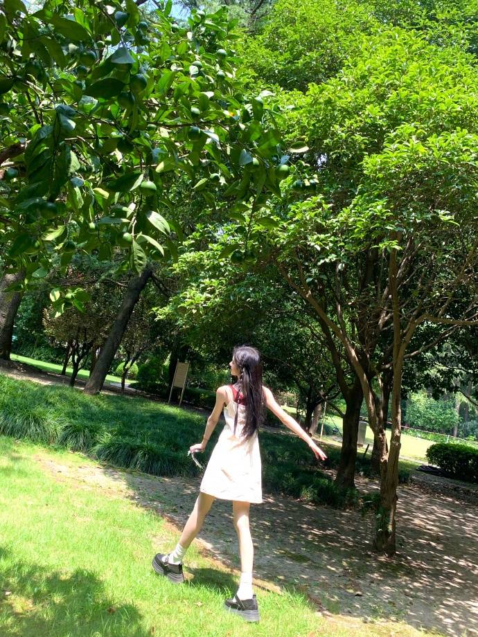 鞠婧祎晒夏日户外随拍 阳光下自由漫步画风浪漫