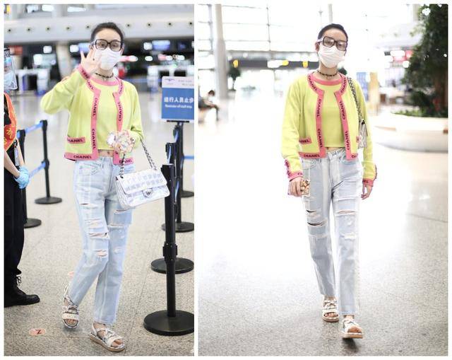 香奈儿时髦依旧！王鸥穿一身香赶飞机却显土气周迅穿4万7香奈儿干农活