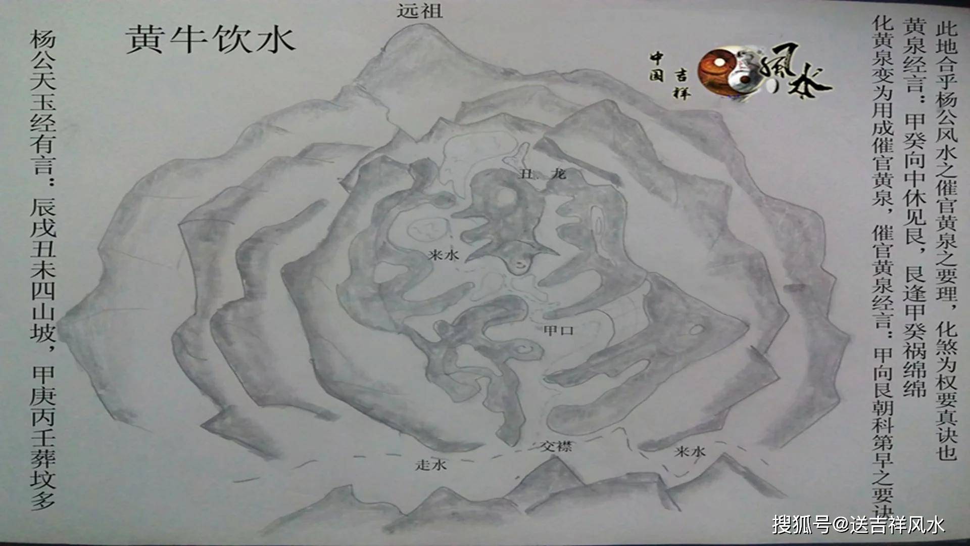 原创高山环抱罗城星峰叠嶂结黄牛饮水真地