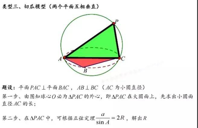 类型三:切瓜模型(两个平面互相垂直)类型二:垂面模型(一条直线垂直于