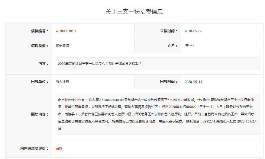 针对陈义智咨询芜湖市三支一扶招考信息,我单位高度重视,立即进行了