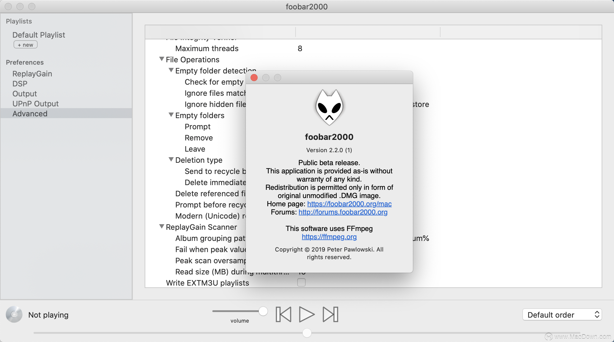 Foobar00 For Mac 经典音乐播放器 设备