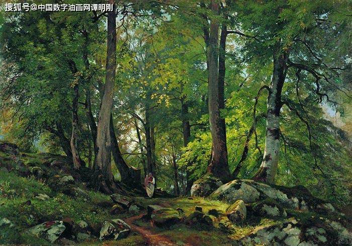 伊万·希什金(ivan shishkin)–"森林沙皇"数字油画diy生产厂家