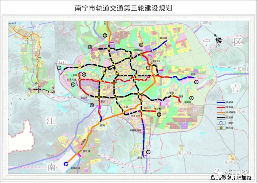 【图】南宁市轨道交通第三轮建设规划(2021-2026)