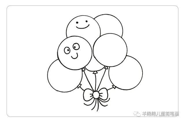 气球卡通图片简笔画,分享简单卡通少女画