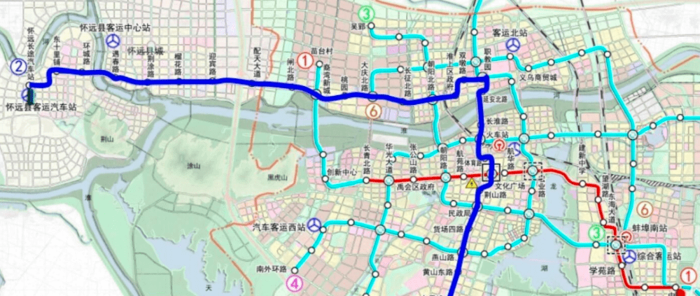 蚌埠规划4条城市轨道交通,114公里,走向已确定,今年能否开工