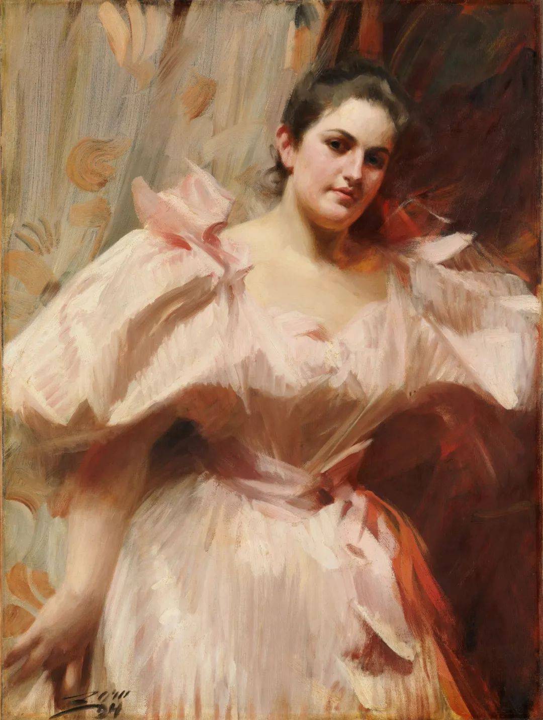 佐恩1888年后转油画, 豪放的笔触描绘对象,很快成为欧洲知名画家.