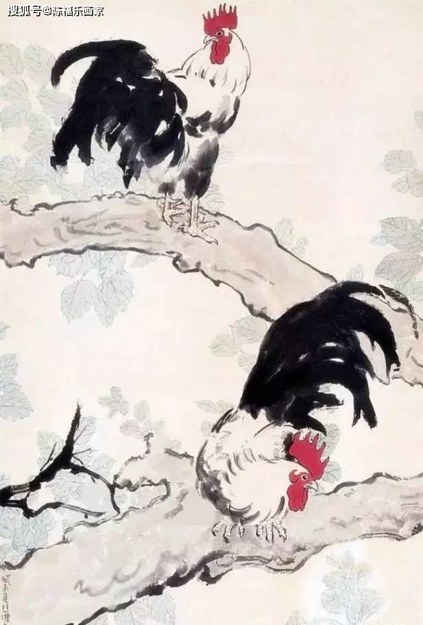 徐悲鸿画鸡,也是一绝