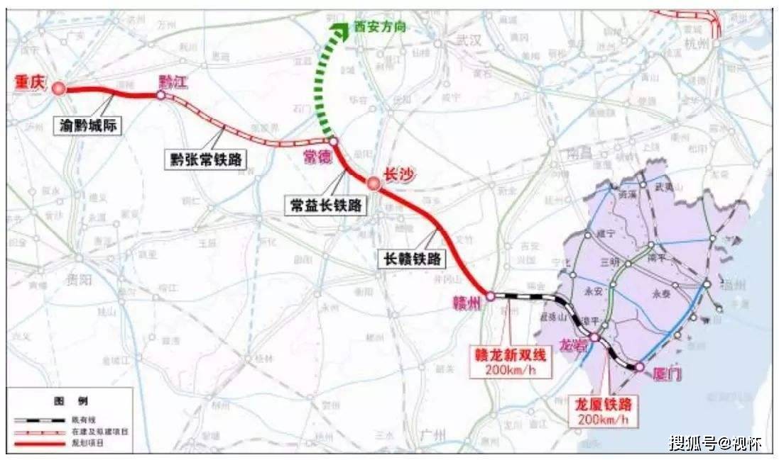 通道与呼南高铁通道,再加向东的常岳昌铁路(之前规划的是常岳九铁路