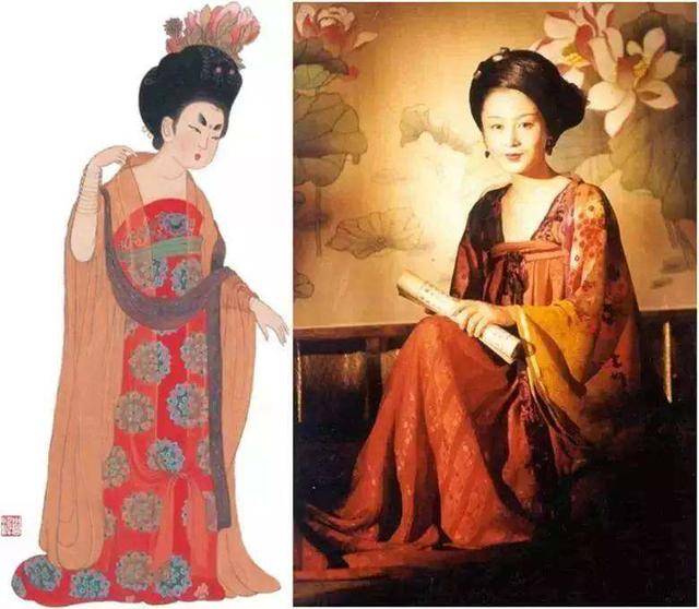 4唐朝女性服饰展现盛唐国力,人和衣裳争相斗艳