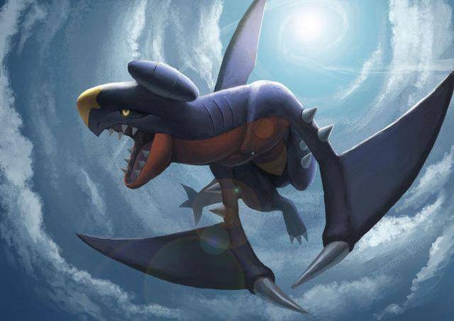 03 烈咬陆鲨是一种双足有龙特征的宝可梦,躯体大部分为蓝色,腹部为