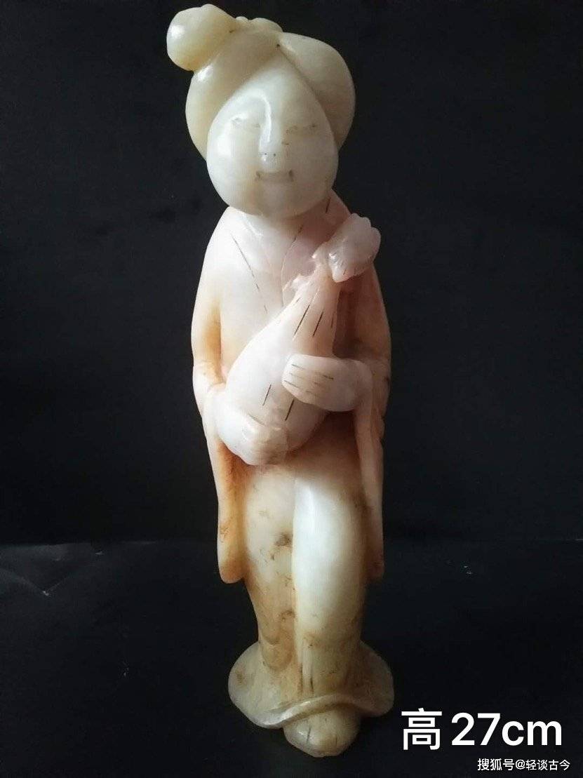 精品鉴赏】唐代和田玉仕女立像_玉器