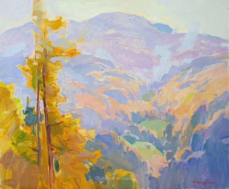 乌克兰画家亚历山大·克柳辛色彩丰富明亮的风景油画作品欣赏