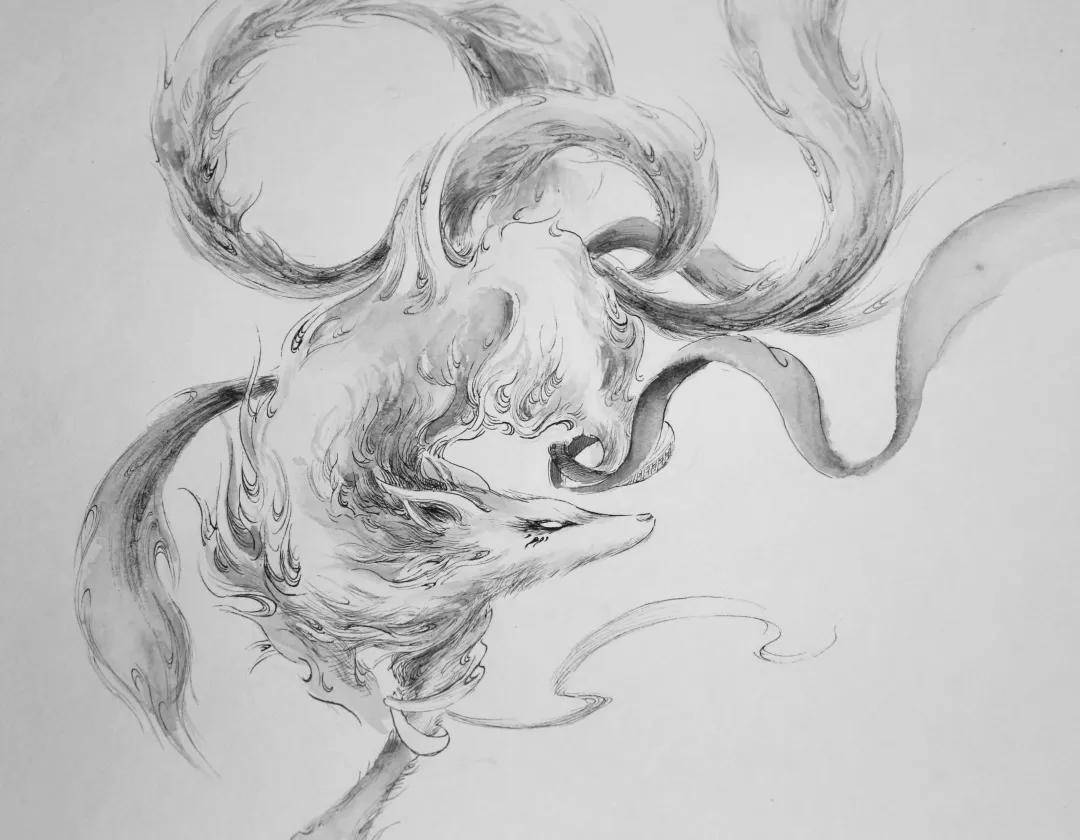 惊艳的"水墨画"碰撞"针管笔黑白设计"!快收藏起来做