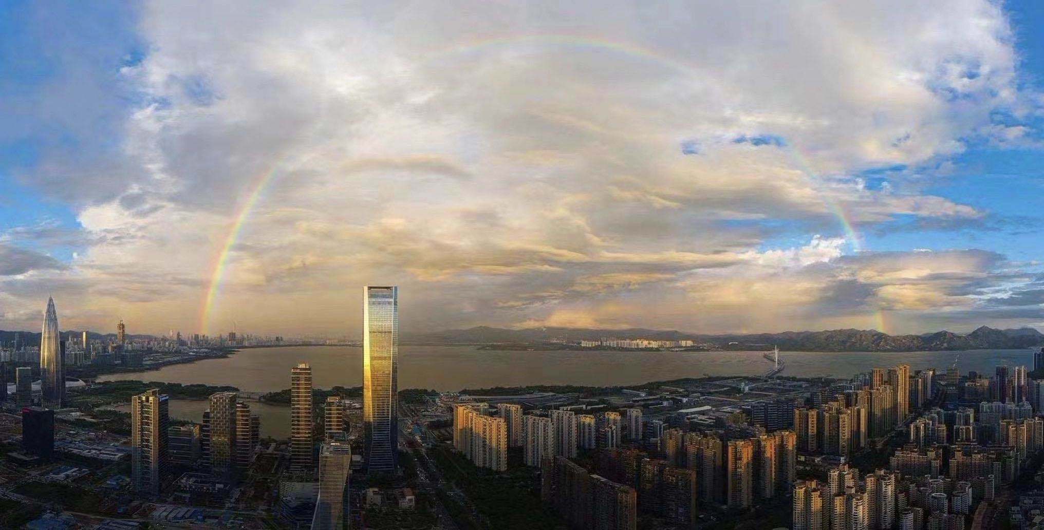 深圳连到香港的彩虹  彩虹是怎么形成的？