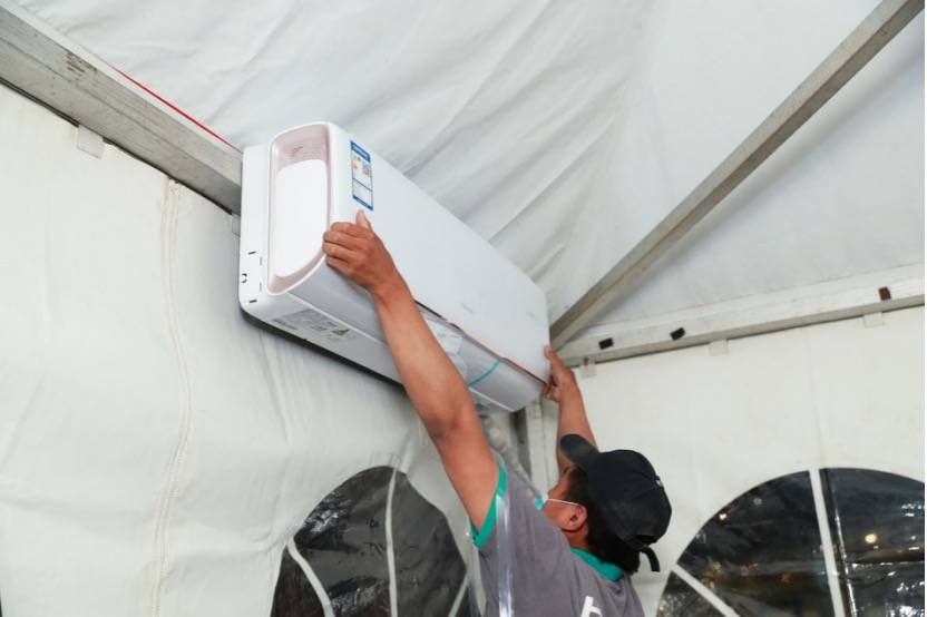 不让医护人员高温下核酸检测！首批海信新风空调已经安装到位-家电圈官网