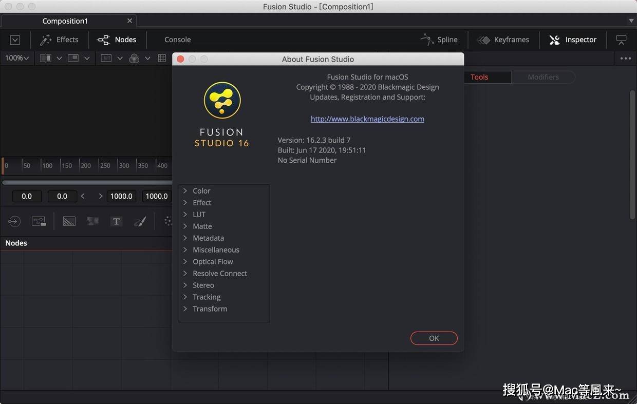 blackmagic fusion studio 16 for mac(视频特效合成软件)