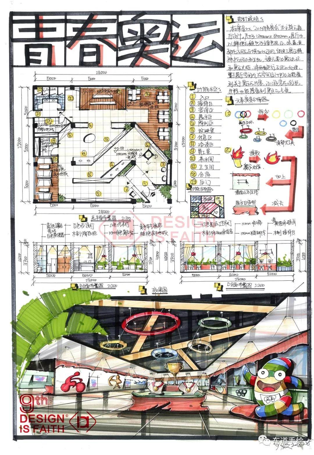 考研干货 室内设计考研快题方案作品 二