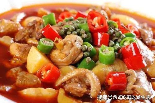 萝卜香菇腐竹煲,尖椒肥肠鸡,香菜烩素肉,清蒸豆腐的做法