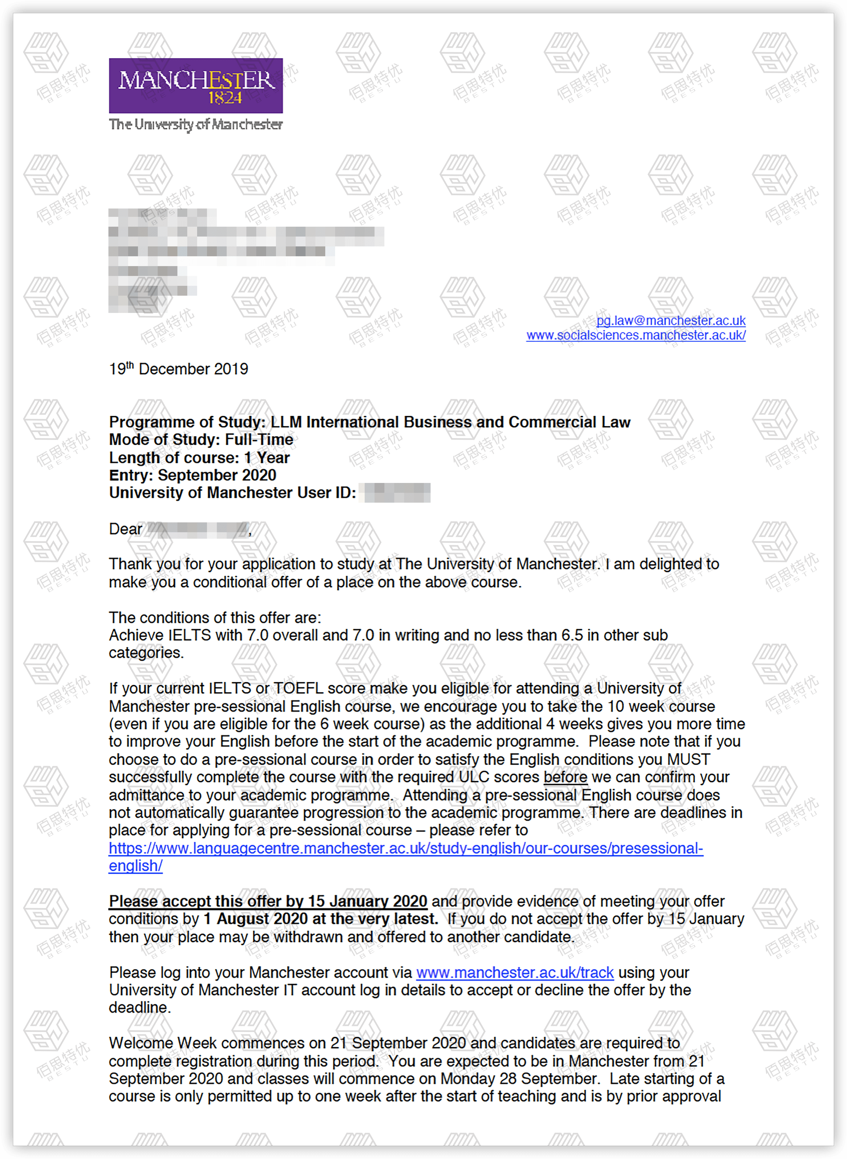 offer|211学子斩获曼大、KCL、港中文三枚offer！