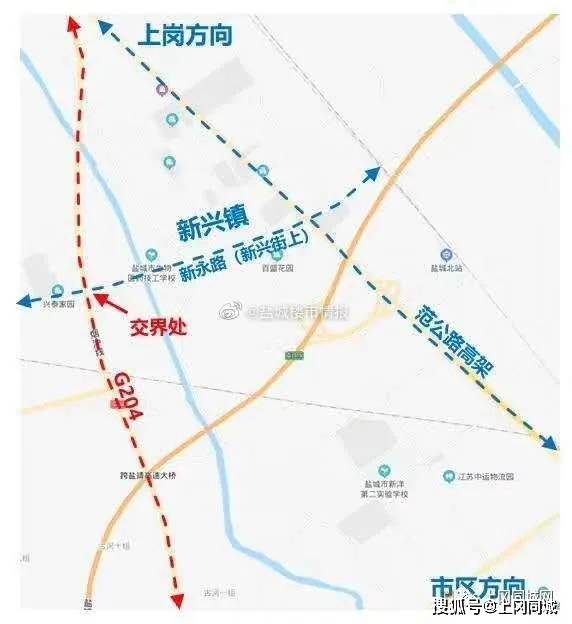 【网曝】上冈盐靖高速北延线,新兴镇&上冈镇快速路线路图