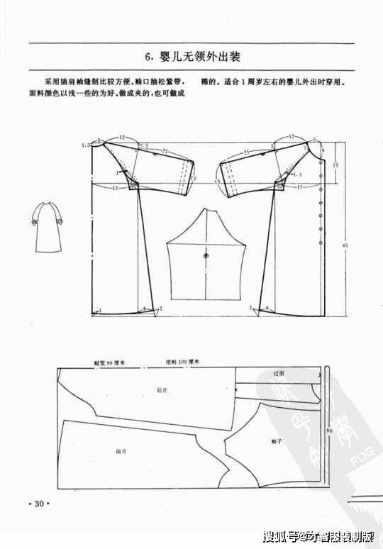 8款婴幼儿 童装服装裁剪纸样图 才智服装分享