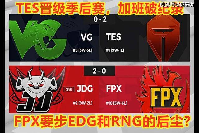 原创英雄联盟：TES和JDG晋级季后赛，FPX难道要步EDG和RNG的后尘了吗