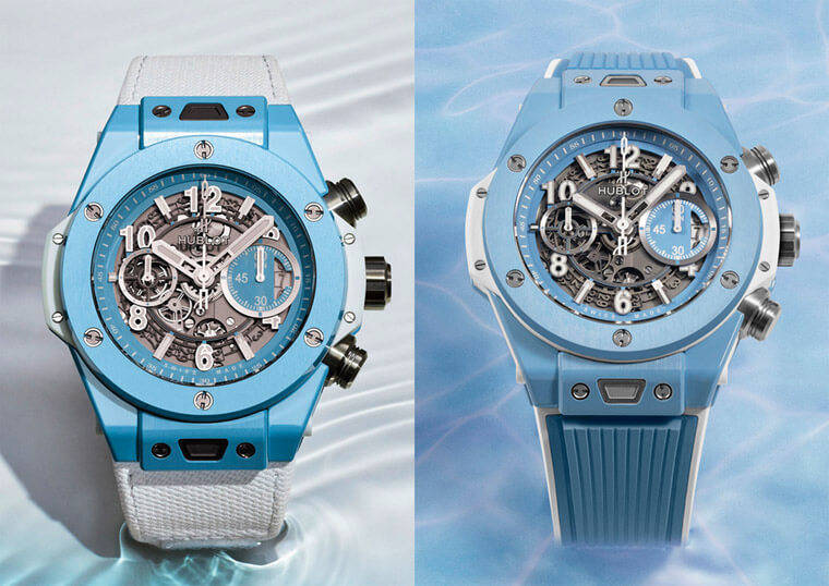 Big|Big Bang陶瓷壳又出新色，天蓝色计时码表超有夏日活力感