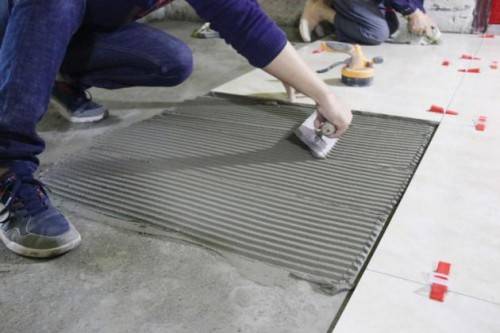 圣诞鸟整装师傅实地了解瓷砖薄贴工艺