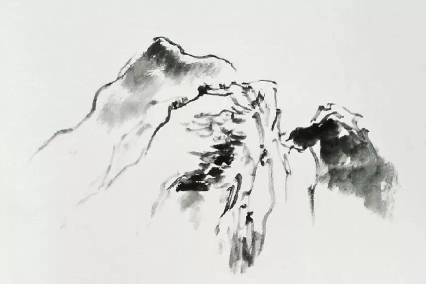 山水画知识分享,远山的画法
