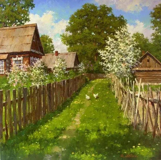 乡村风景画,来自俄罗斯景观大师德米特里·莱文作品!