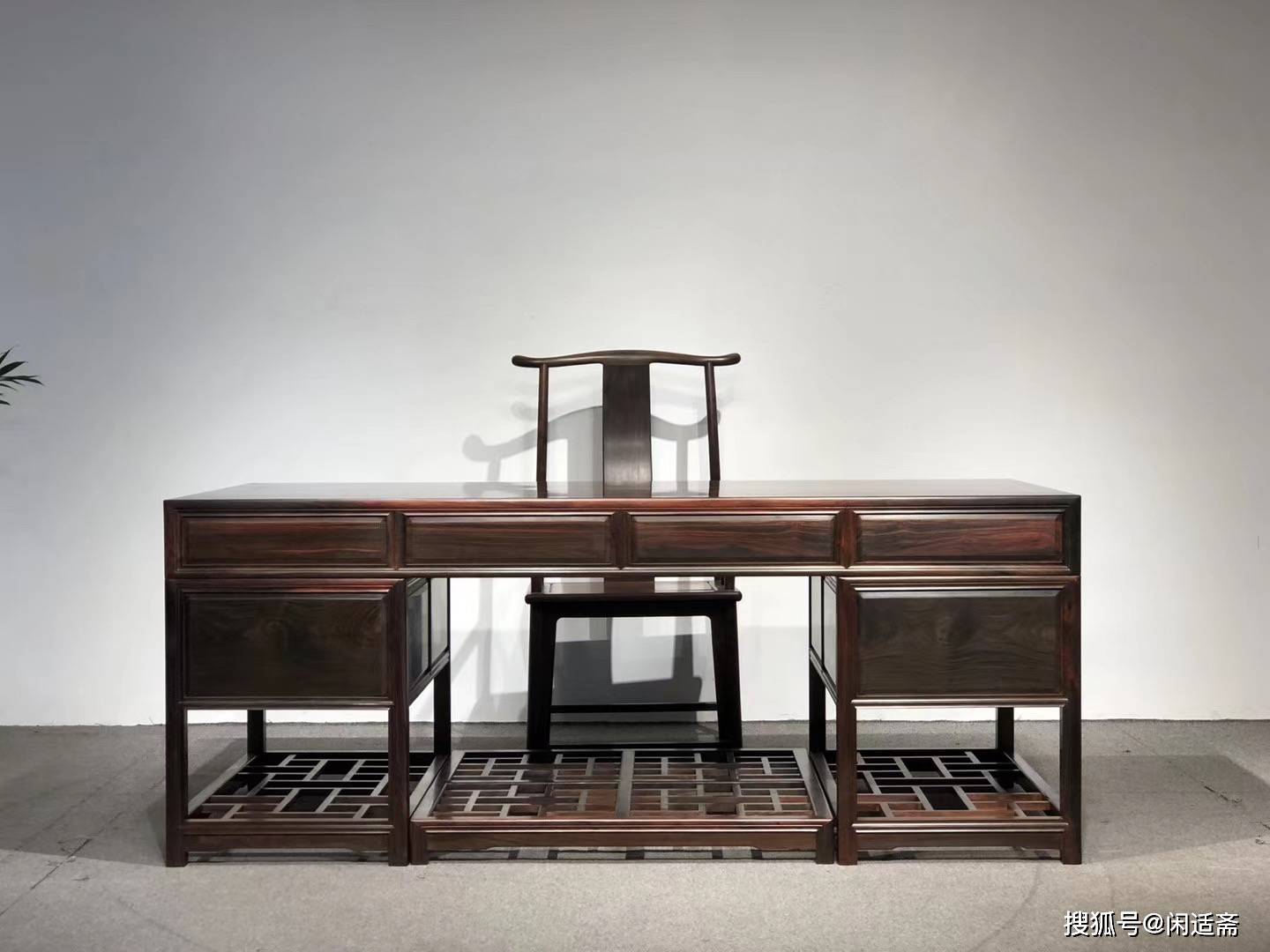 原创中式红木办公书桌,大红酸枝家具