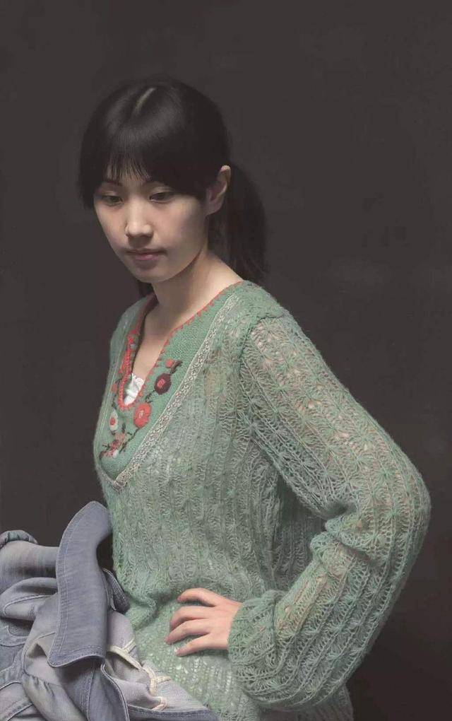 冷军曾为妻子罗敏画过一幅油画,名为《肖像之