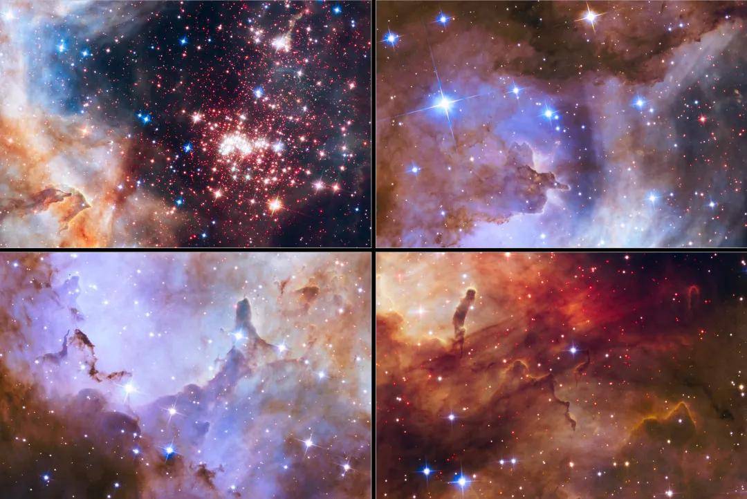 哈勃太空望远镜拍摄的星团westerlund2(图片来源/nasa)