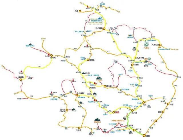 阿坝州:13县旅游景点高清地图收藏版_手机搜狐网