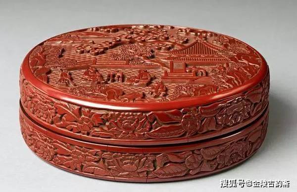 中国美術 唐物 古漆器 木胎紅漆線彫 仙桃紋 桃型盖盒 【公式通販】