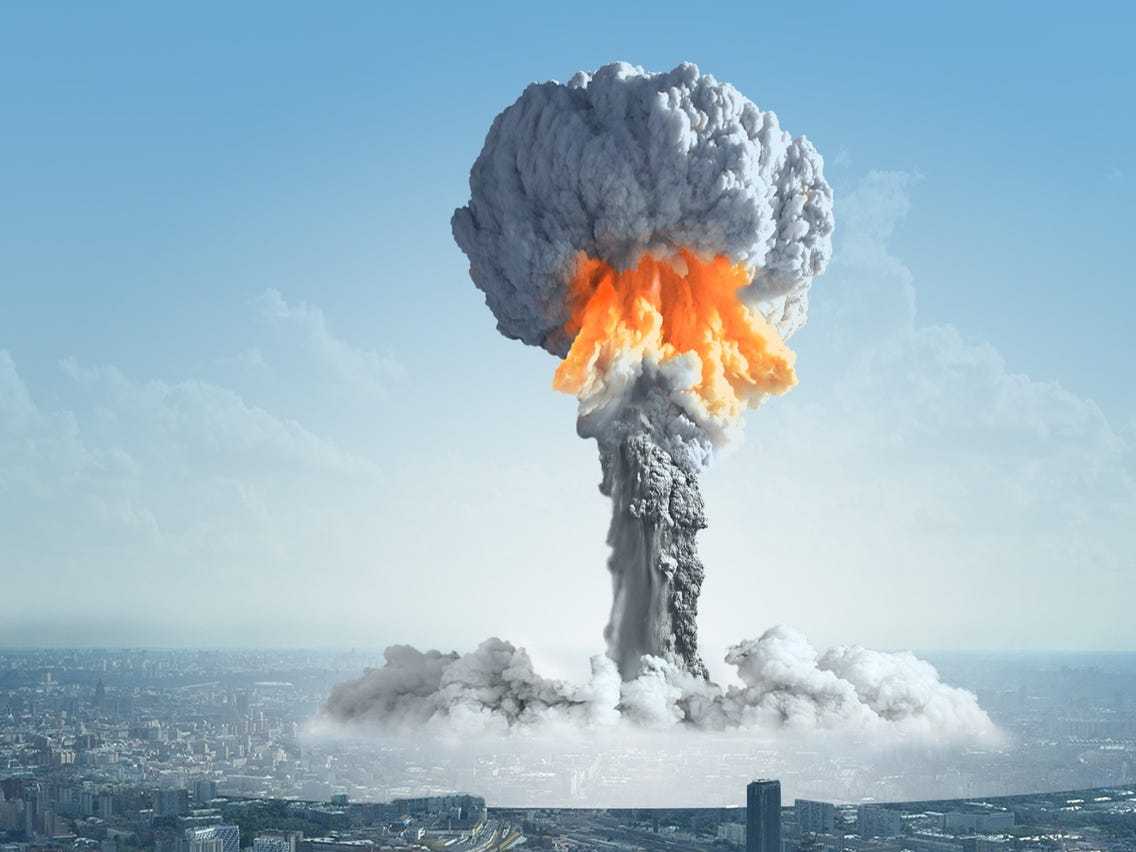 图为核弹爆炸的模拟场景