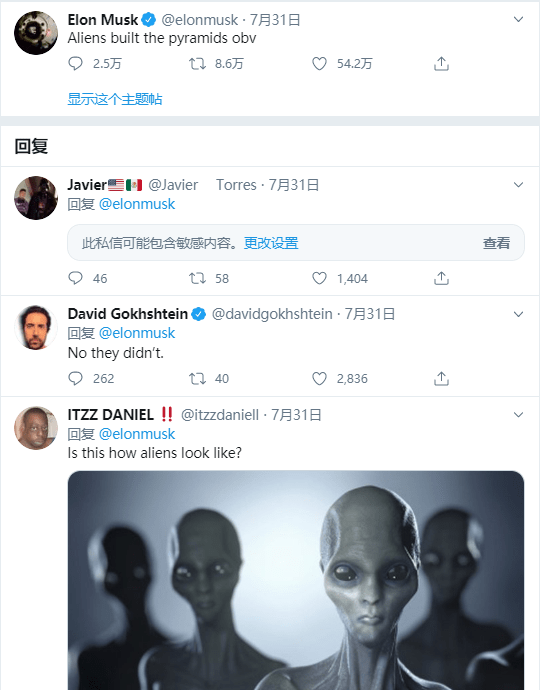 马斯克|马斯克称金字塔为外星人所建 埃及官员：等你来参观