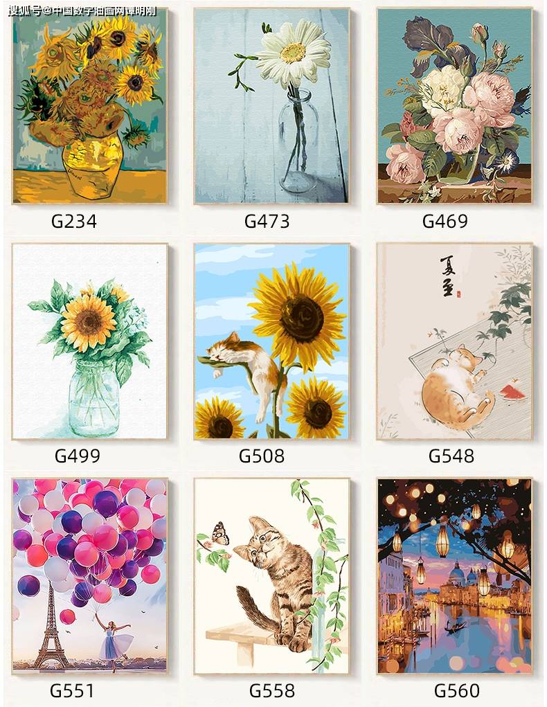 油彩画[模写] 紫藤花数字油画diy填色涂色手绘花卉高级感解压装饰丙烯油彩画画