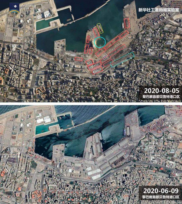 触目惊心 满目疮痍!黎巴嫩大爆炸现场前后对比卫星图
