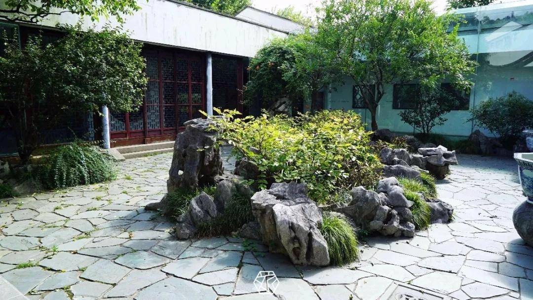 小小一个庭院,将苏州园林造园四要素—叠山,理水,建筑,花木尽皆