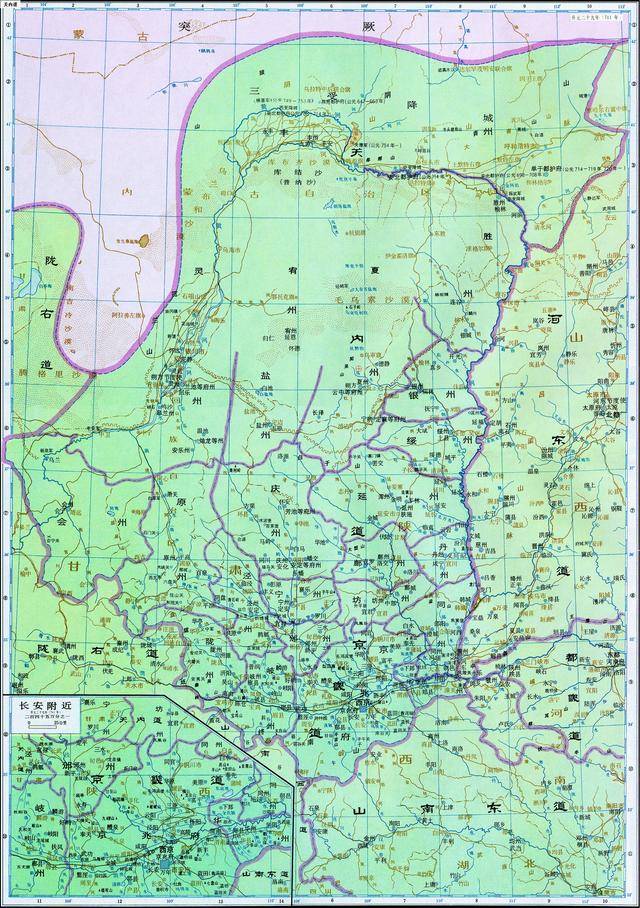 地图详解安史之乱前唐朝各道人口及军队分布下