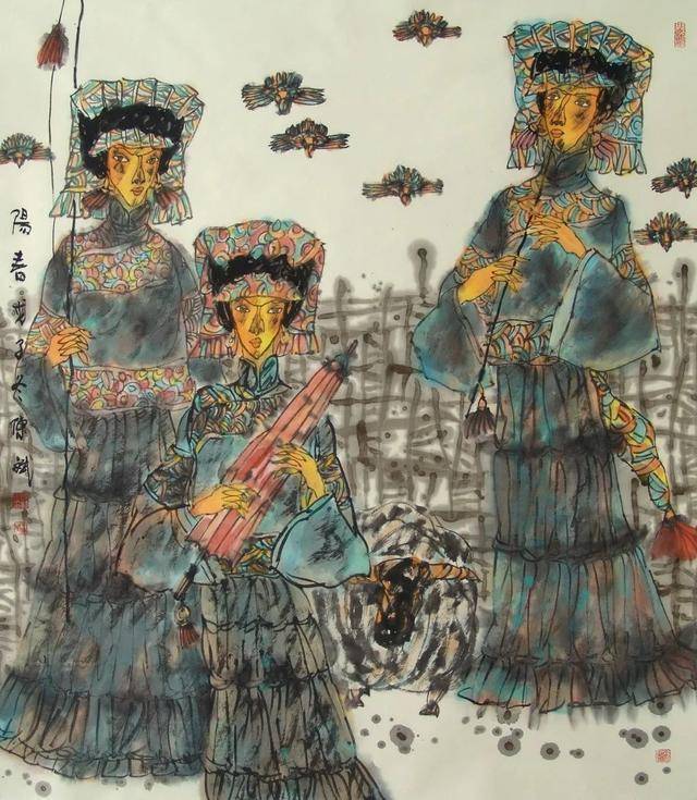 中国美术家协会会员,陈斌人物画作品欣赏