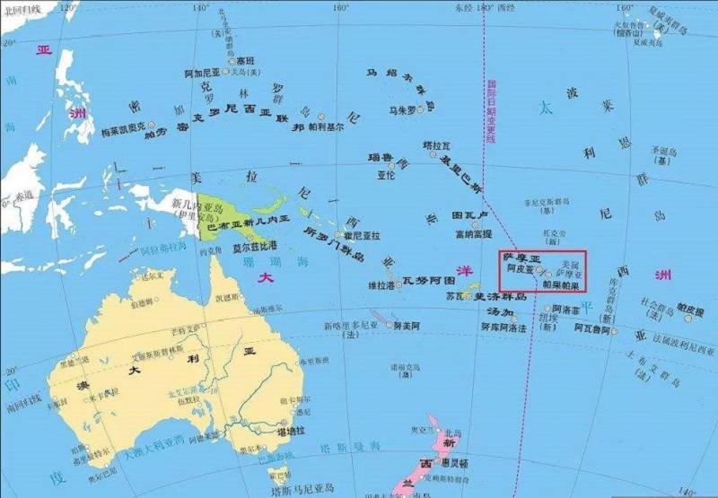 东萨摩亚,又称美属萨摩亚,位于中太平洋南部国际日期变更线东侧,波利