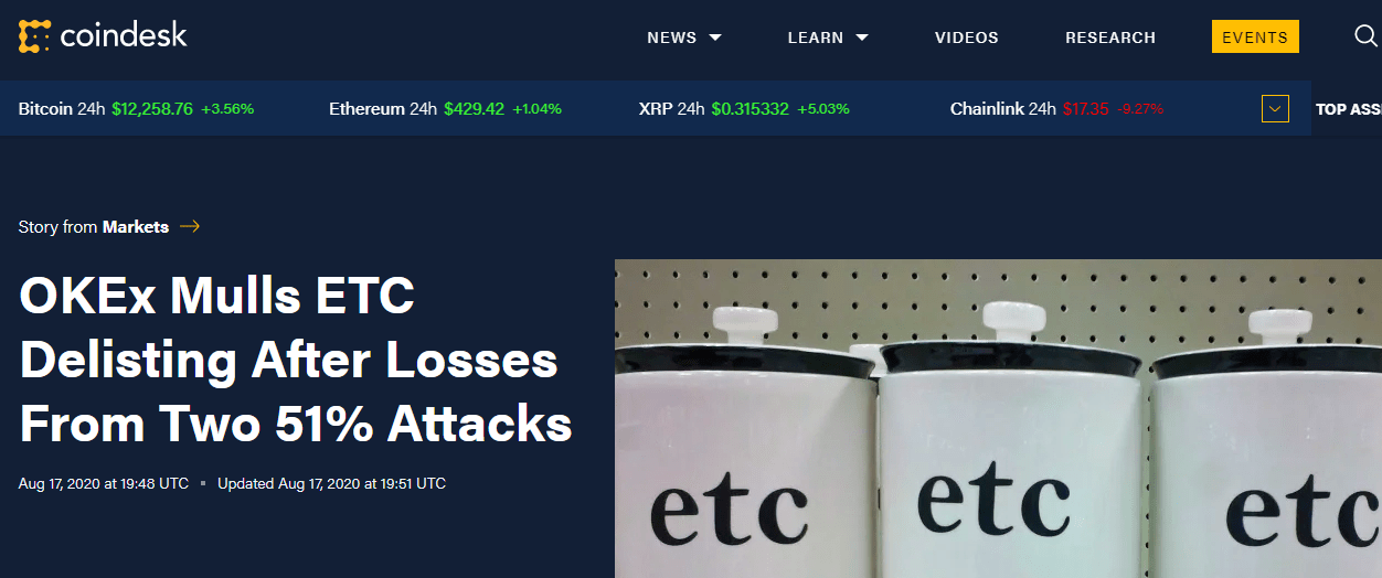 攻击|OKEx披露其热钱包系统，回应ETC网络51%攻击：用户没有损失