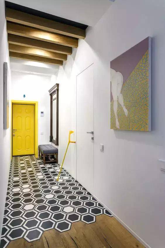 纹理|玄关瓷砖居然可以这样铺，邻居分分钟挤破门！