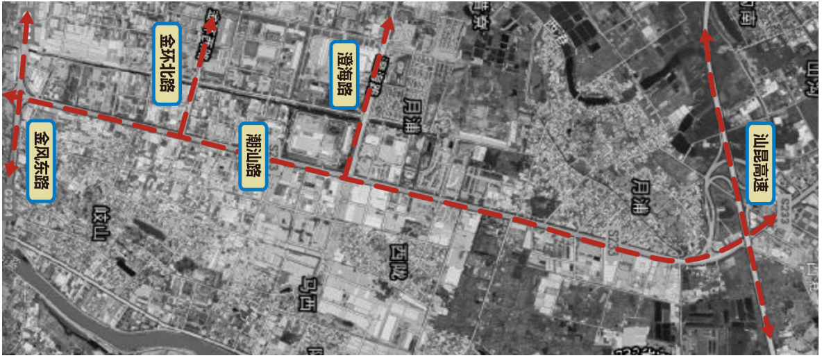 s233省道潮汕路段(金湖路-金凤东路)和(金凤东路-汕昆