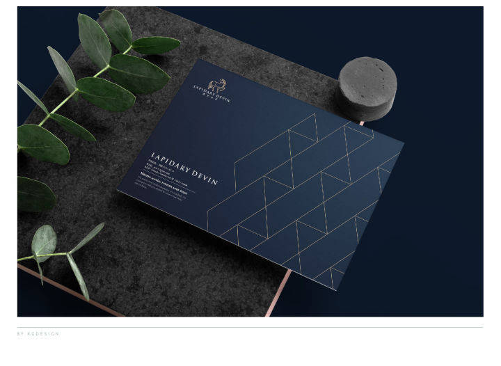 得文|得文宝石Logo设计——辅助线在轮廓抽象化上的应用