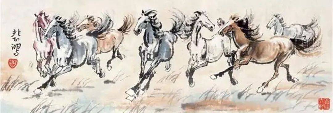 我们都知道徐悲鸿是一代国画大师,尤其擅长画马,他笔下的马或蓬勃