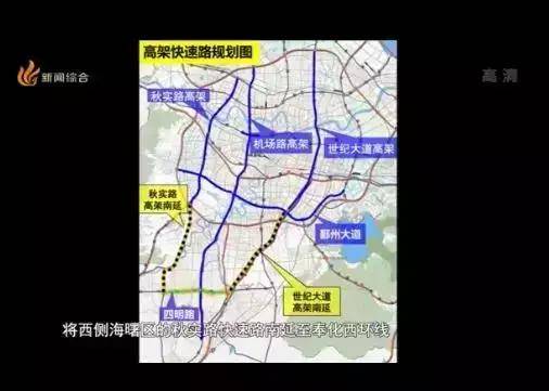 未来奉化西环线北延对接秋实路高架 集士港,古林,奉化